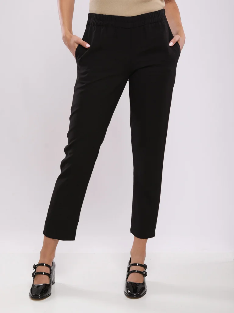 Pantalon 7/8ème fuselé à taille élastiquée