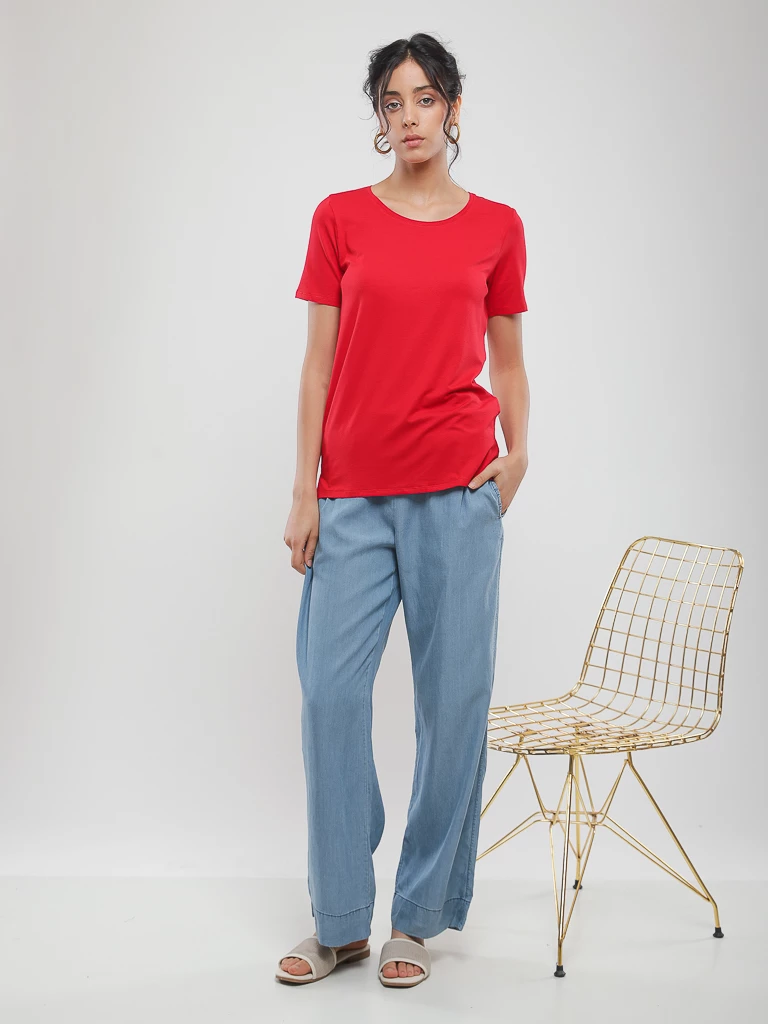 T-shirt à manches courtes en viscose