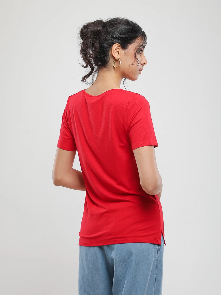 T-shirt à manches courtes en viscose