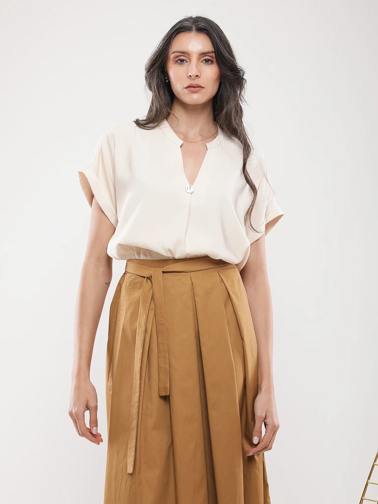 Blouse fluide manches courtes