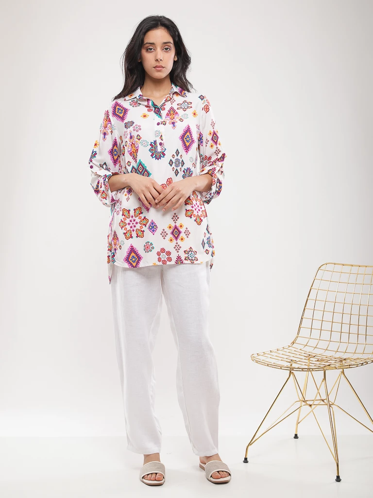 Blouse imprimé géométrique