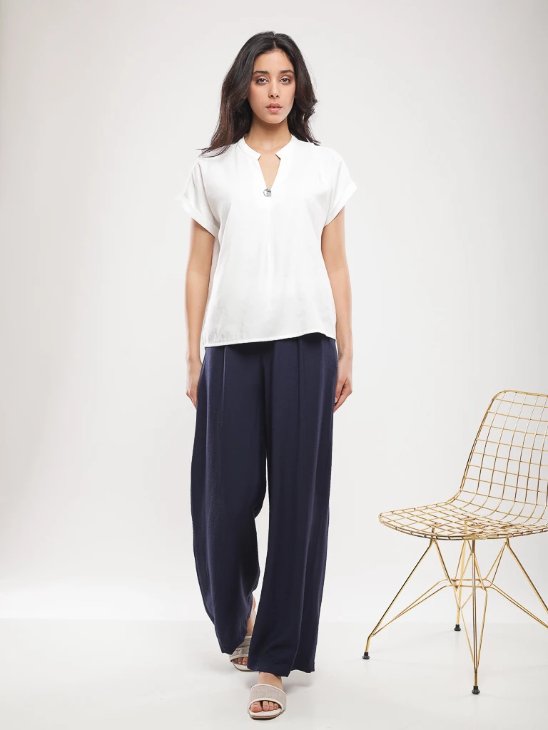 Blouse fluide manches courtes