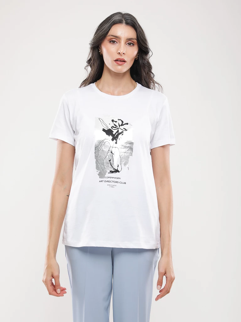 T-shirt coton à imprimé graphique