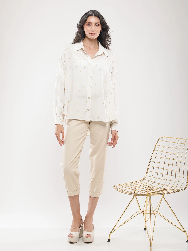 Chemise manches longues imprimée