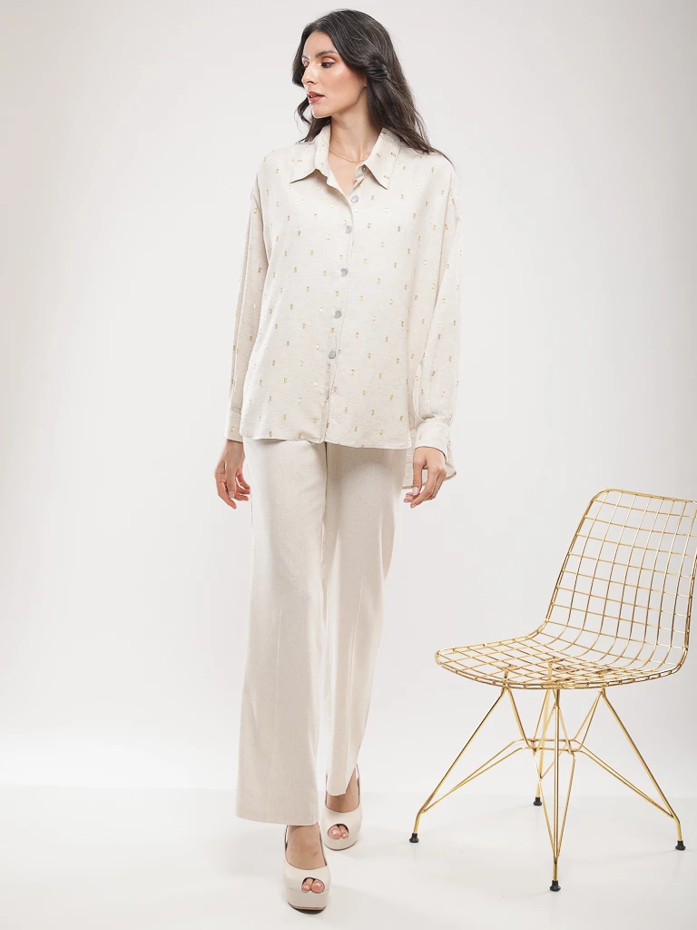 Chemise manches longues imprimée