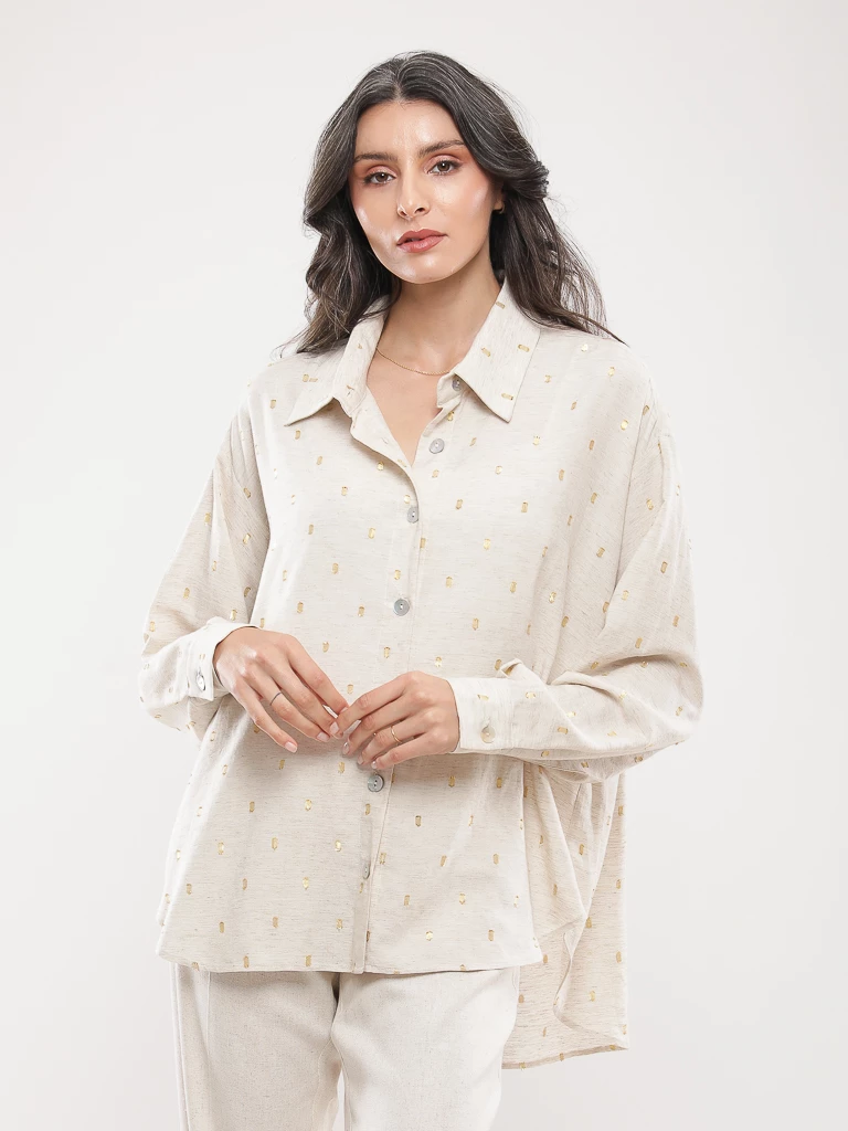 Chemise manches longues imprimée