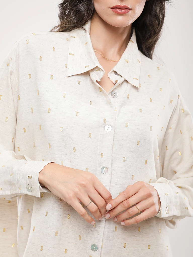 Chemise manches longues imprimée