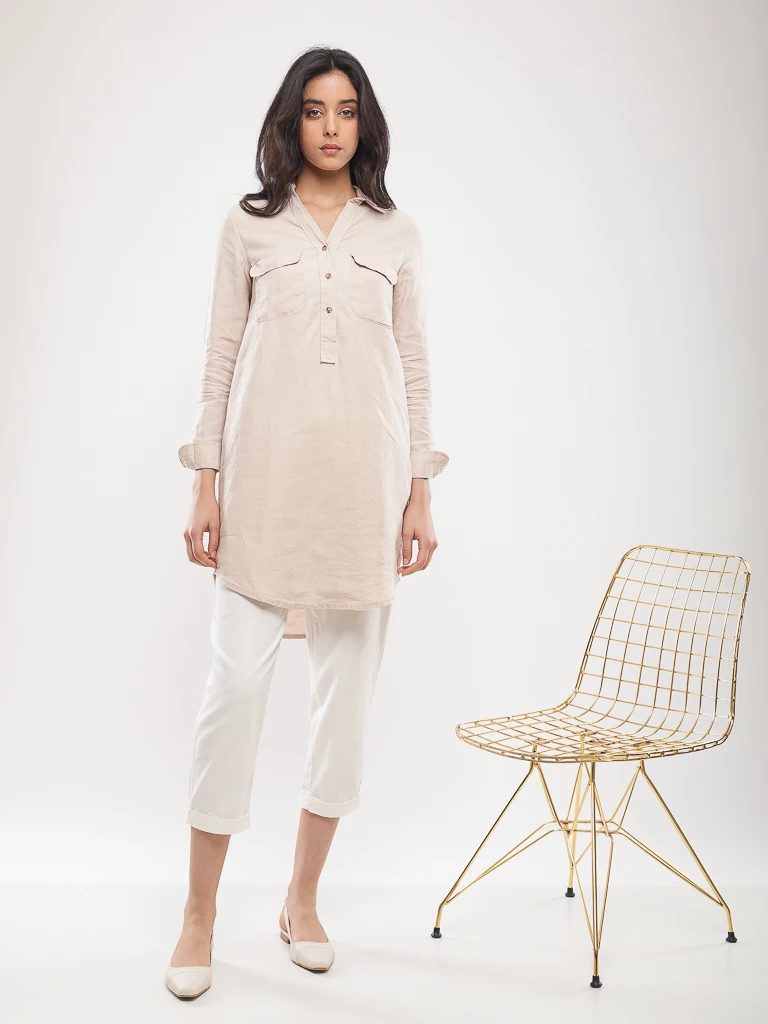 Chemise oversize manches longues