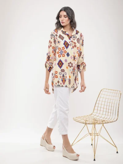 Blouse imprimé géométrique