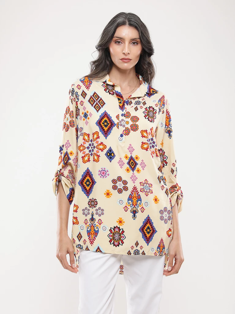 Blouse imprimé géométrique