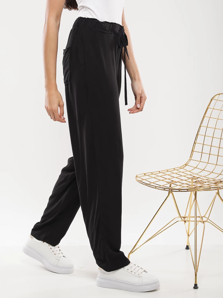 Pantalon large à cordon de serrage