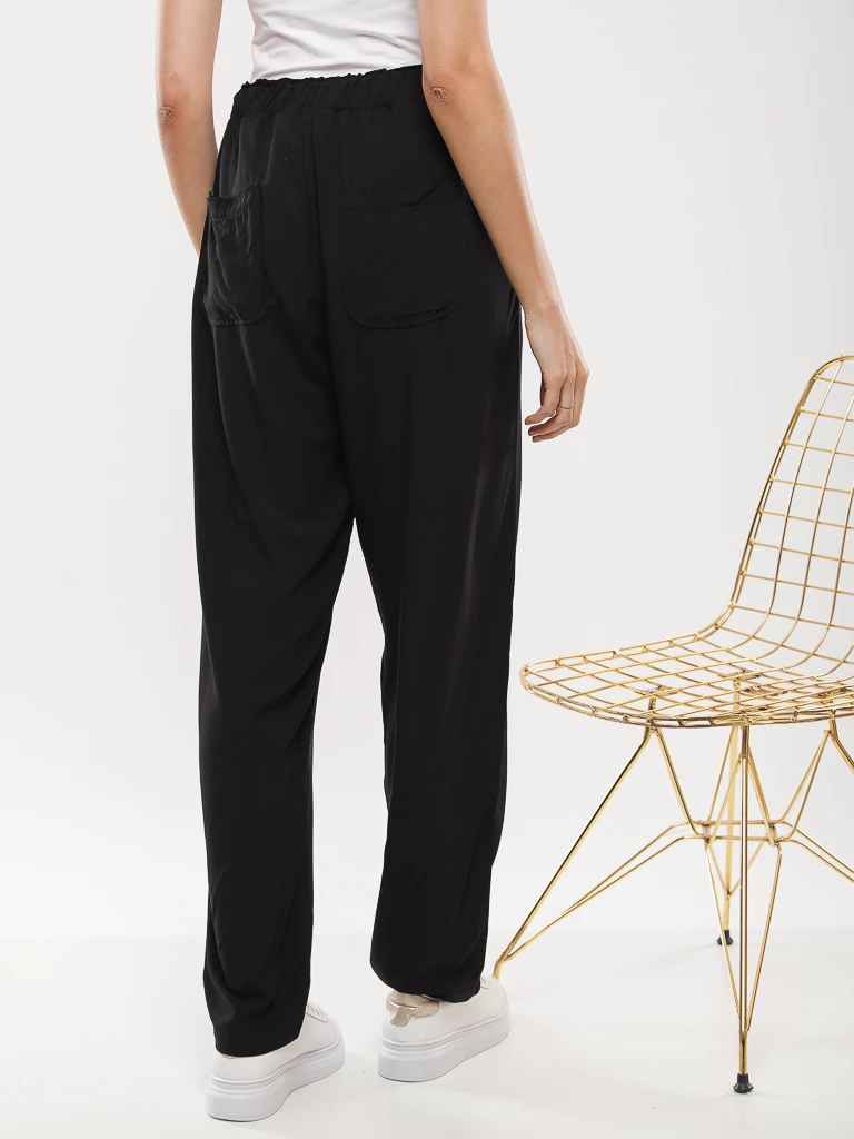 Pantalon large à cordon de serrage