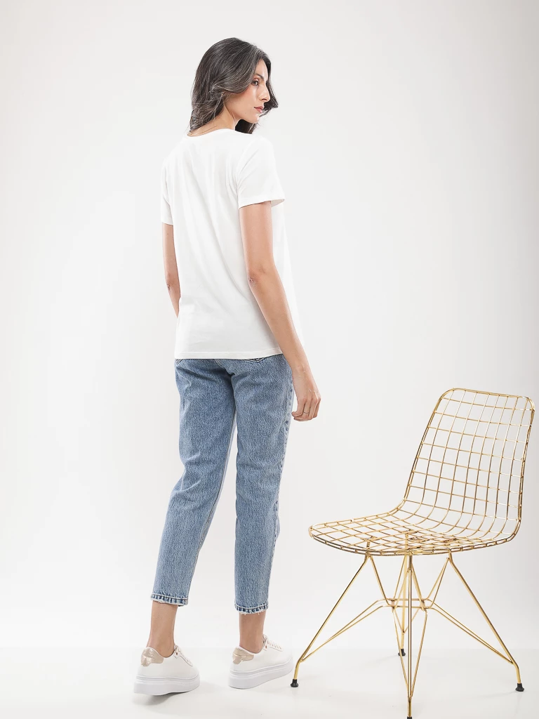 T-shirt coton à imprimé graphique