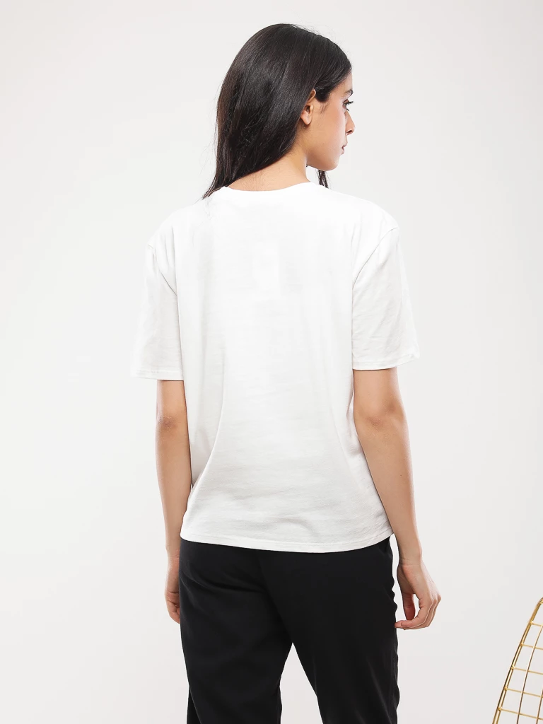 T-shirt coton à imprimé graphique