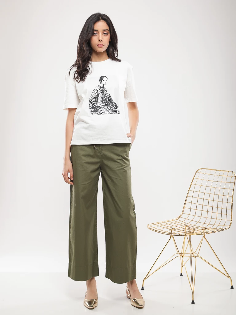 T-shirt coton à imprimé graphique