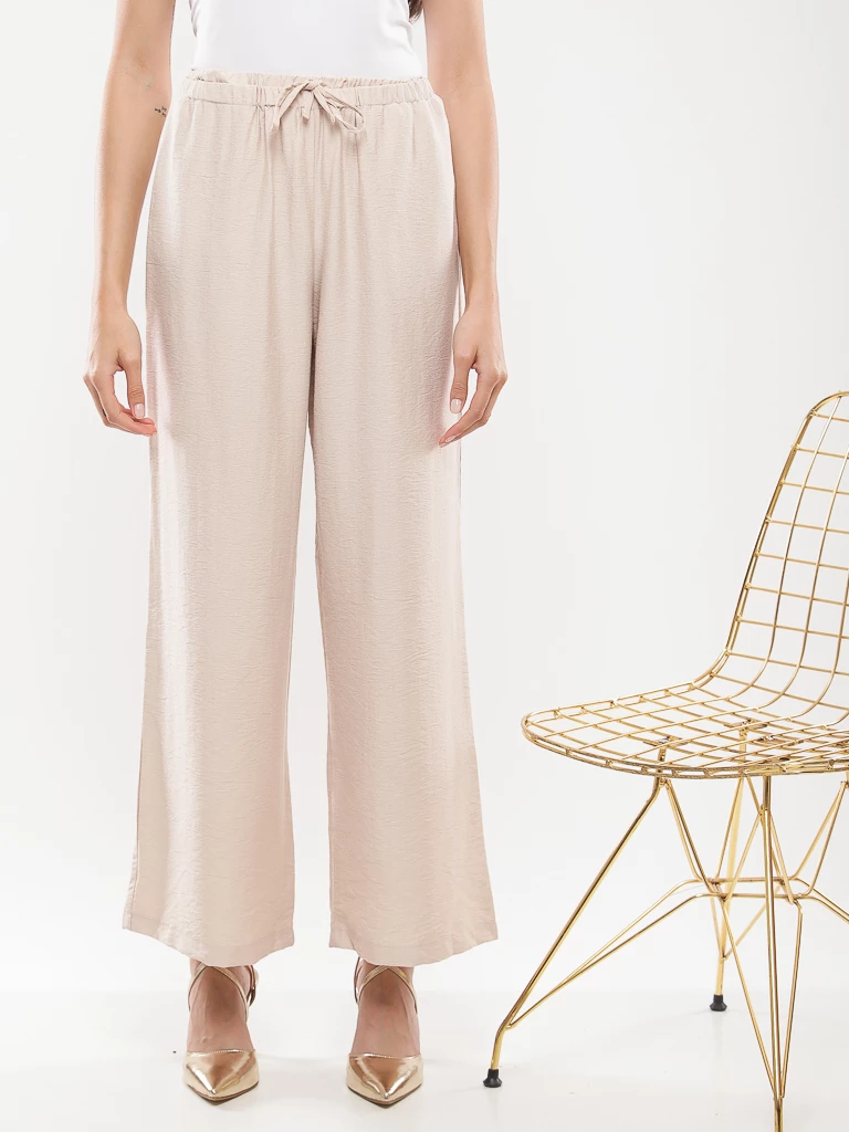 Pantalon large avec cordon de serrage