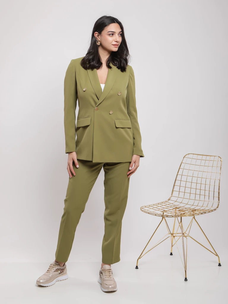 Pantalon fuselé 7/8ème en crêpe