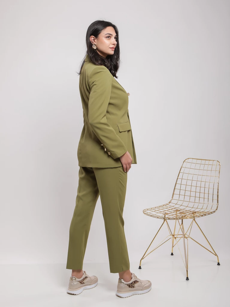 Pantalon fuselé 7/8ème en crêpe