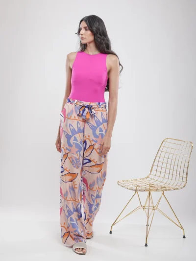 Pantalon imprimé tropical