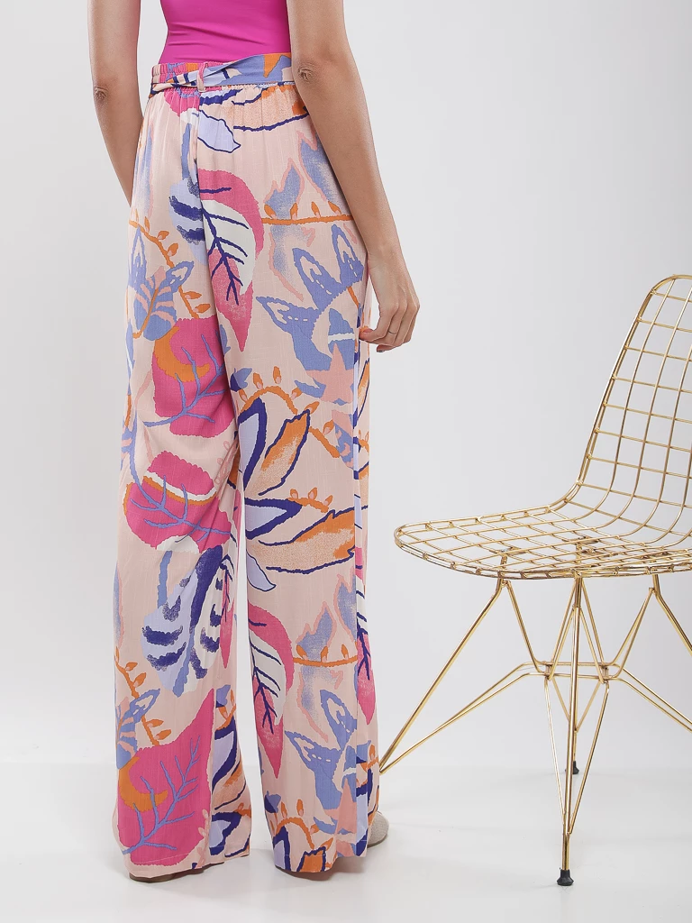 Pantalon imprimé tropical