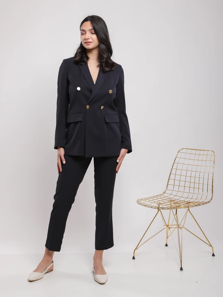 Pantalon fuselé 7/8ème en crêpe