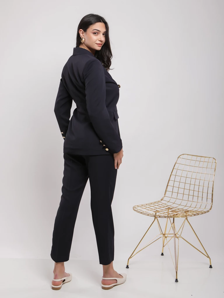 Pantalon fuselé 7/8ème en crêpe