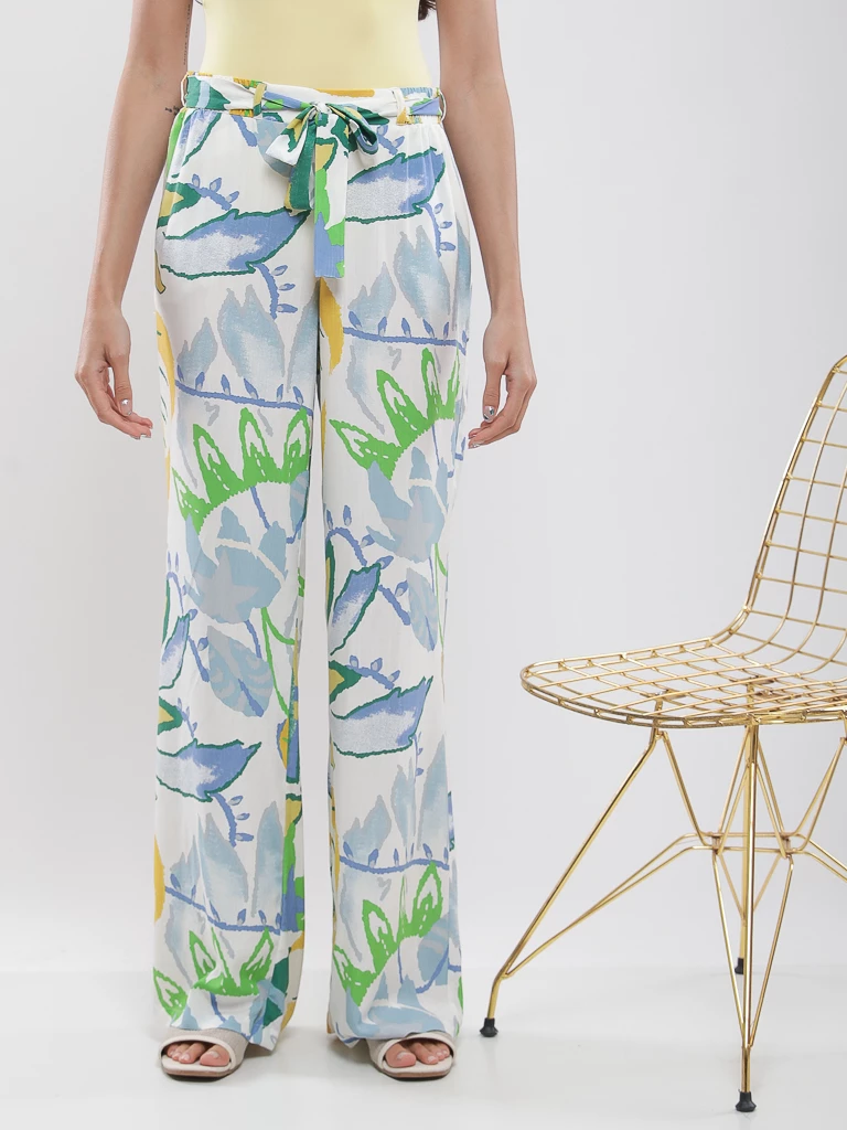 Pantalon imprimé tropical