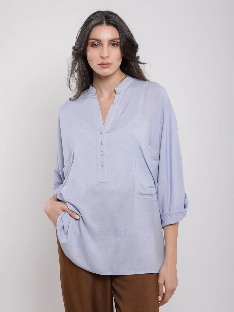 Blouse oversize manches 3/4