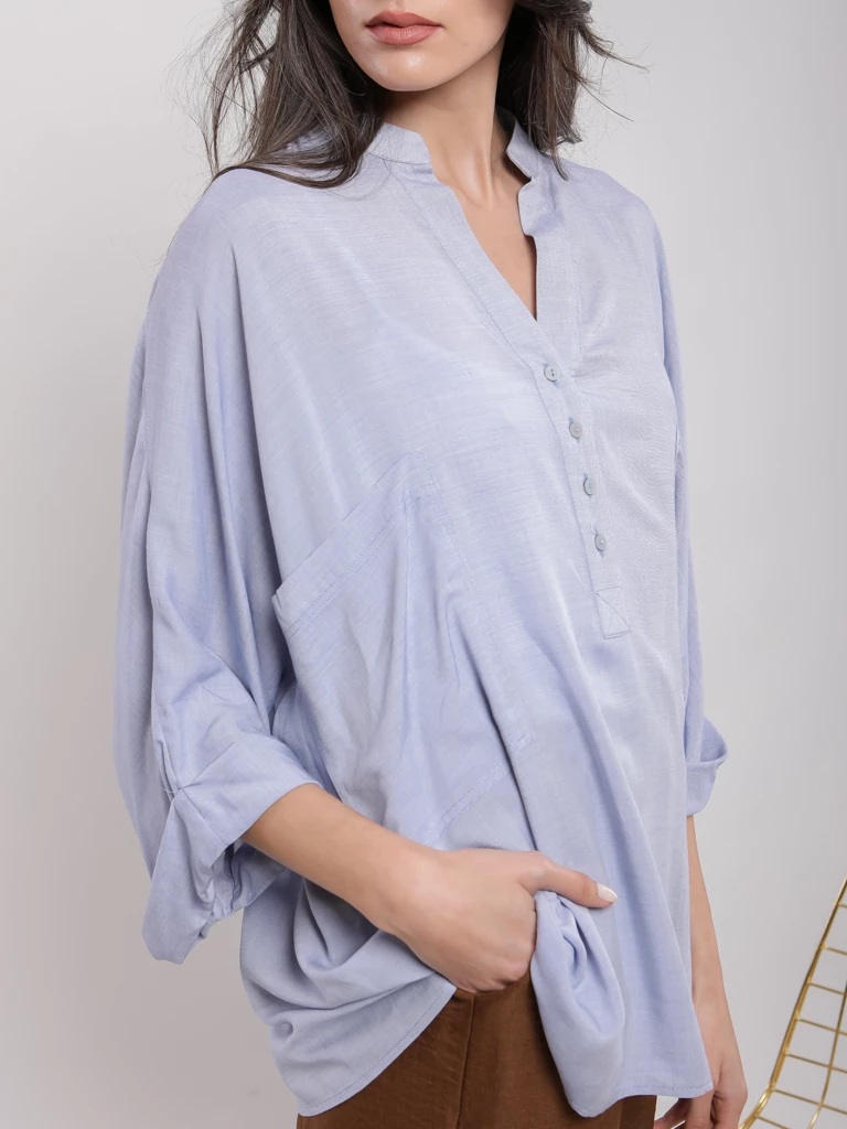 Blouse oversize manches 3/4