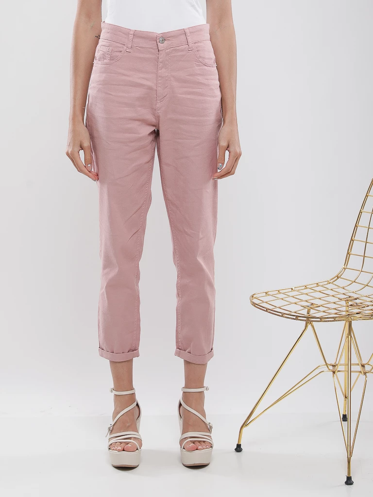 Pantalon droit taille haute 7/8ème