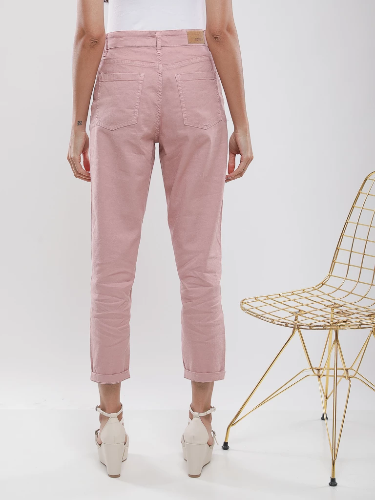 Pantalon droit taille haute 7/8ème