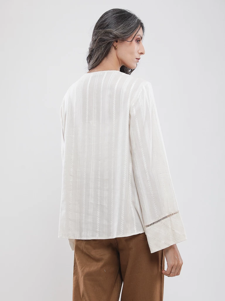 Blouse bohème manches évasées