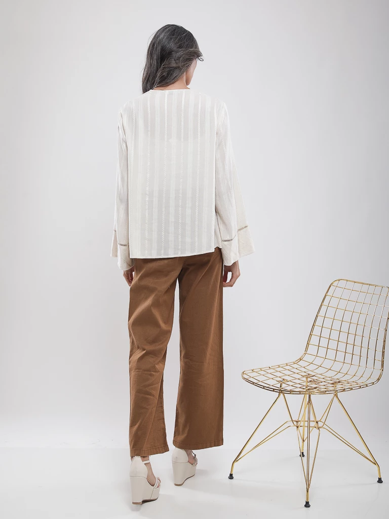 Blouse bohème manches évasées