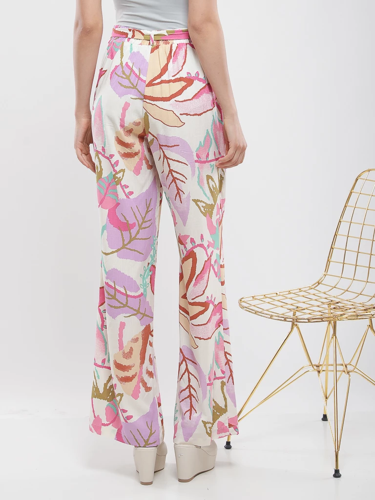 Pantalon imprimé tropical