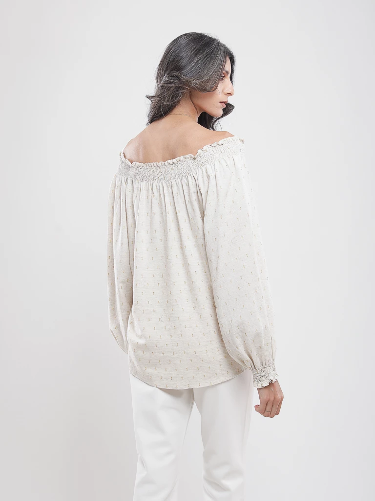 Blouse bohème épaules dénudées