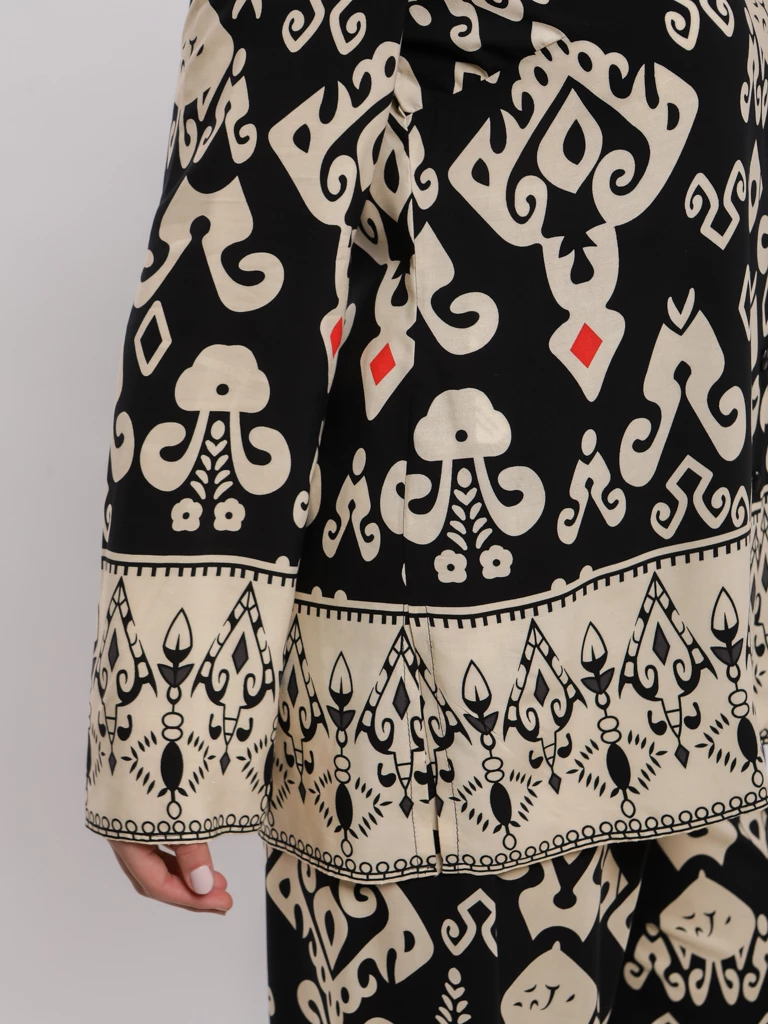 Chemise fluide à imprimé ethnique