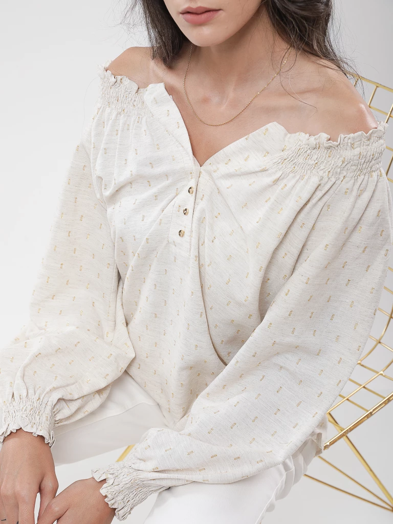 Blouse bohème épaules dénudées