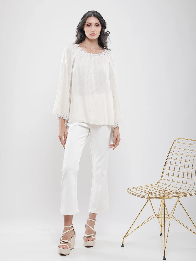 Blouse bohème manches évasées