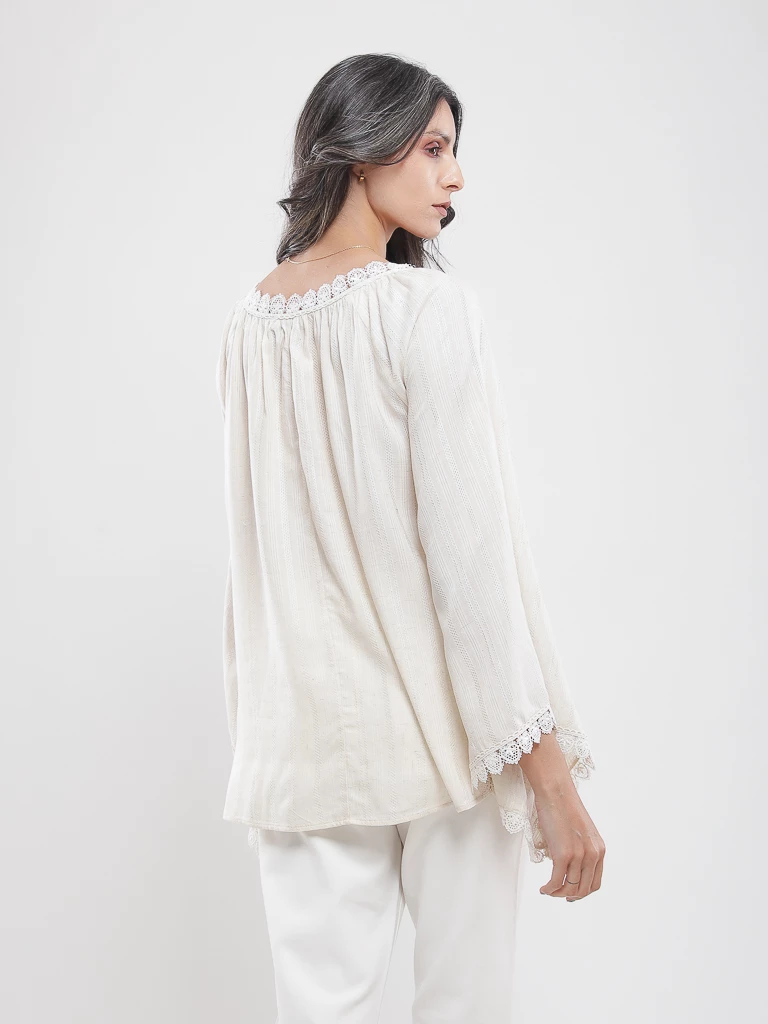 Blouse bohème manches évasées