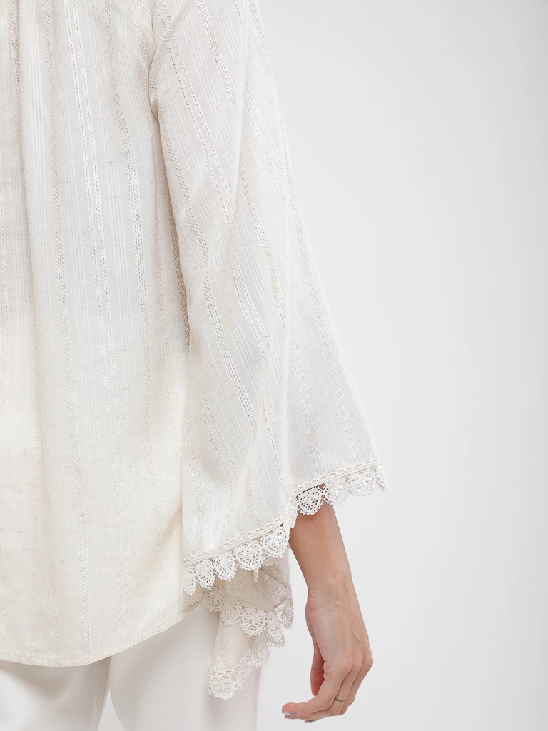 Blouse bohème manches évasées