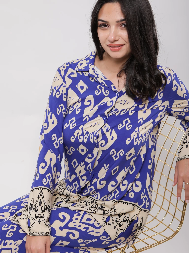 Chemise fluide à imprimé ethnique