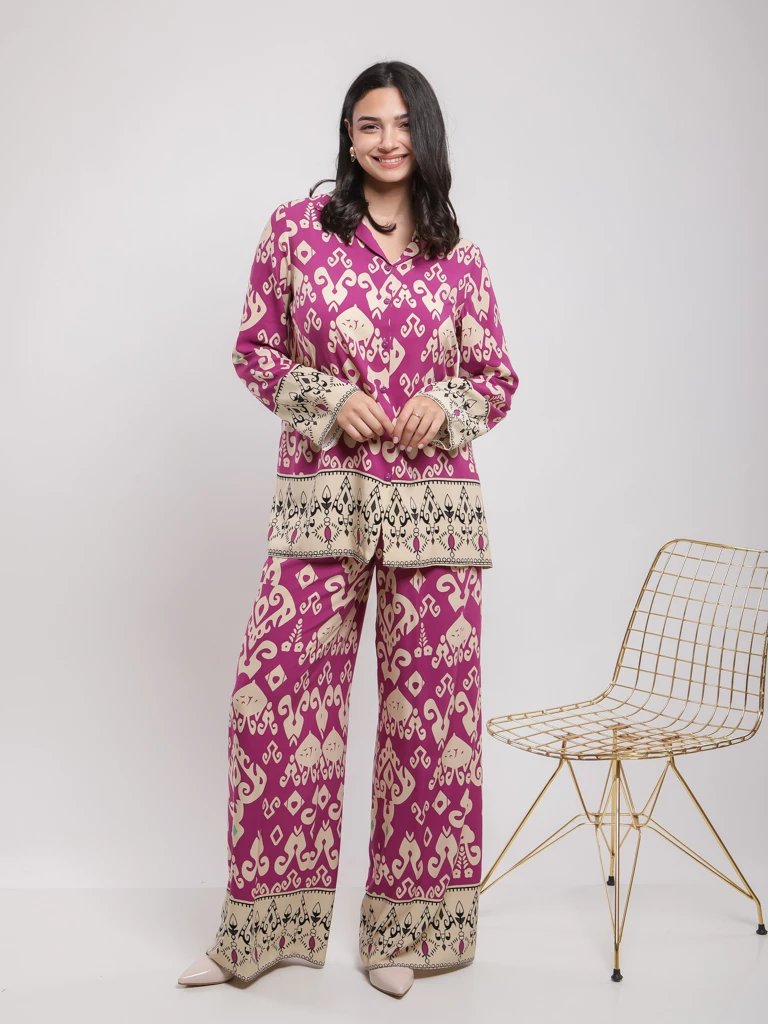 Chemise fluide à imprimé ethnique