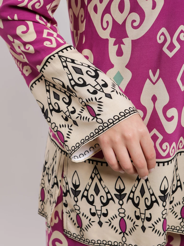 Chemise fluide à imprimé ethnique