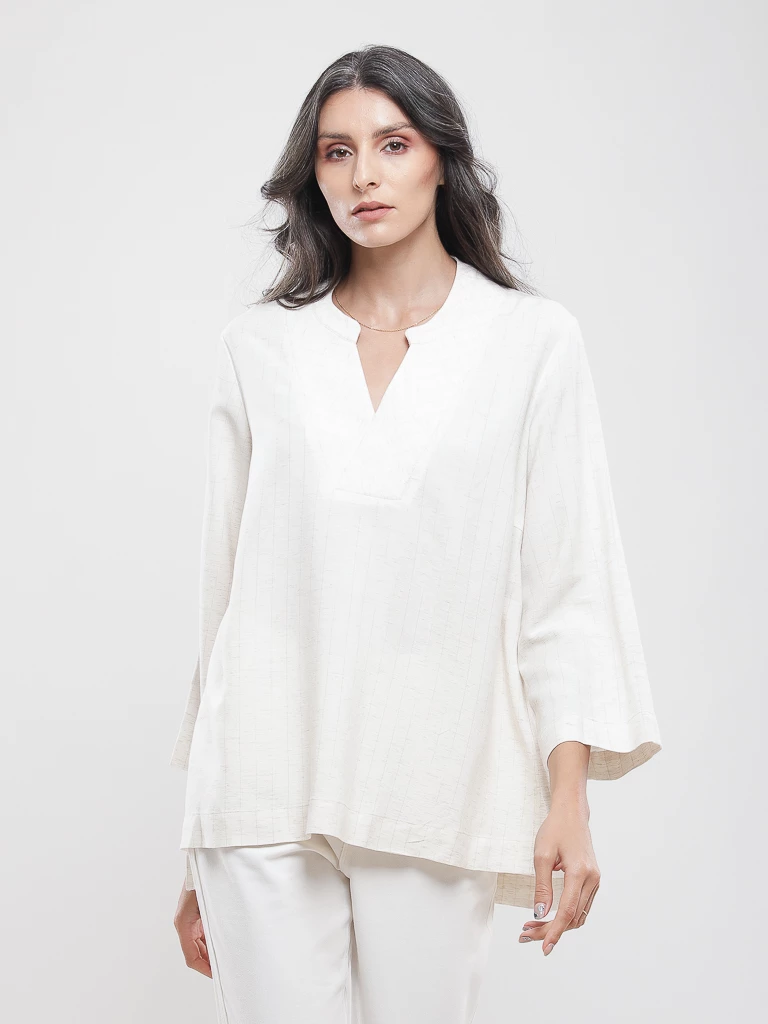 Blouse oversize manches 3/4