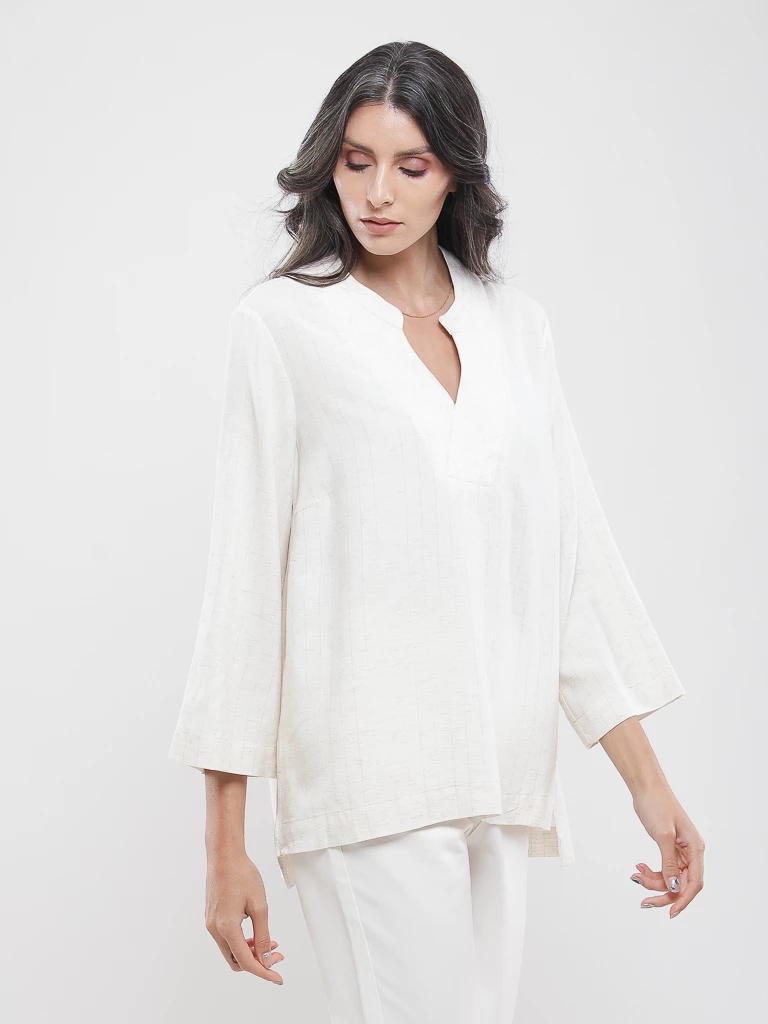 Blouse oversize manches 3/4