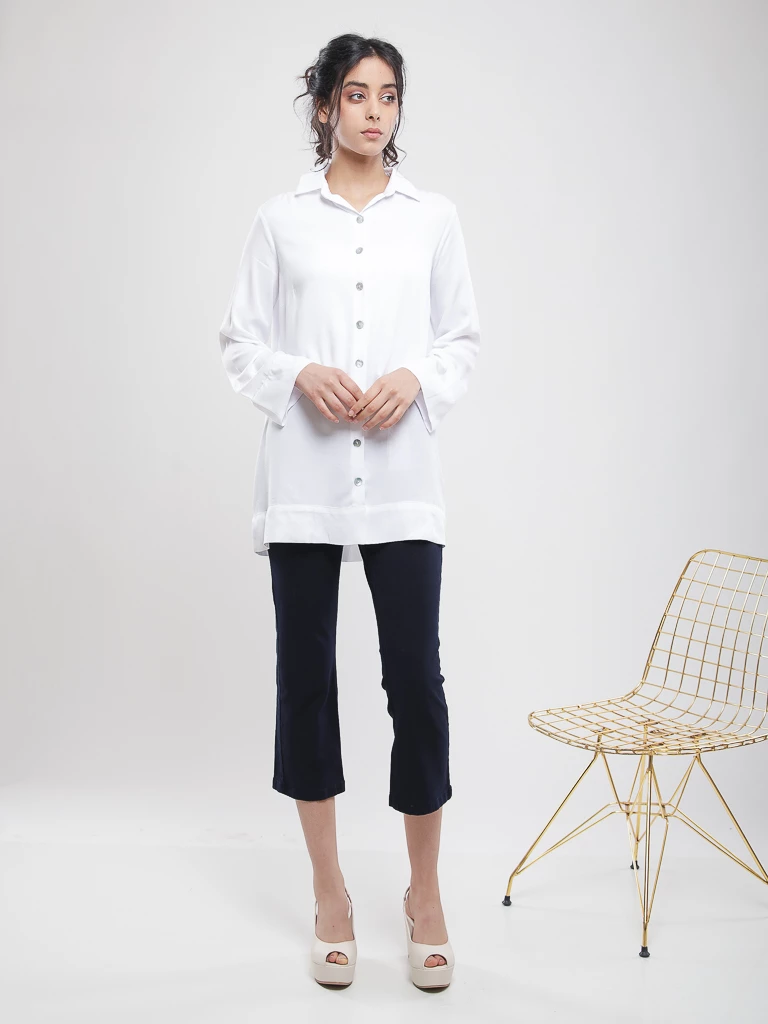 Chemise fluide à manches longues