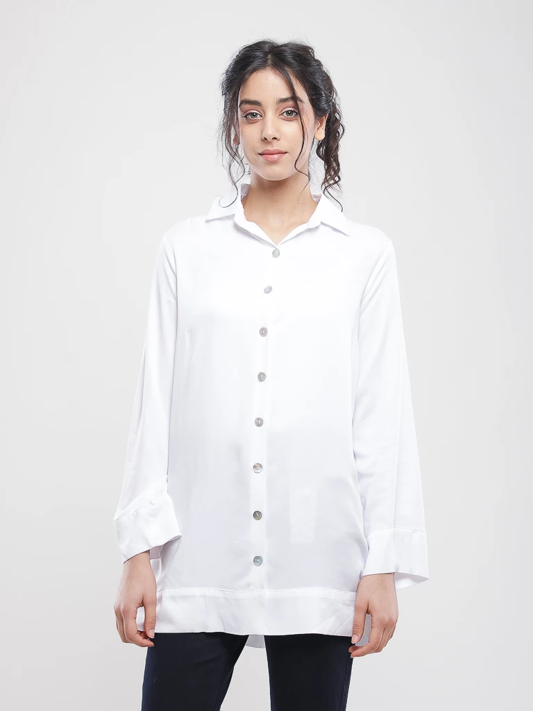 Chemise fluide à manches longues