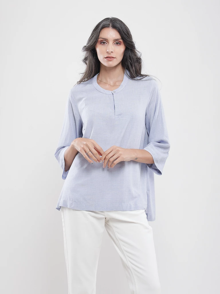 Blouse oversize manches 3/4