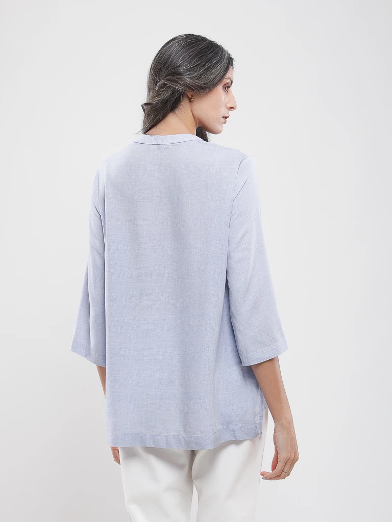 Blouse oversize manches 3/4