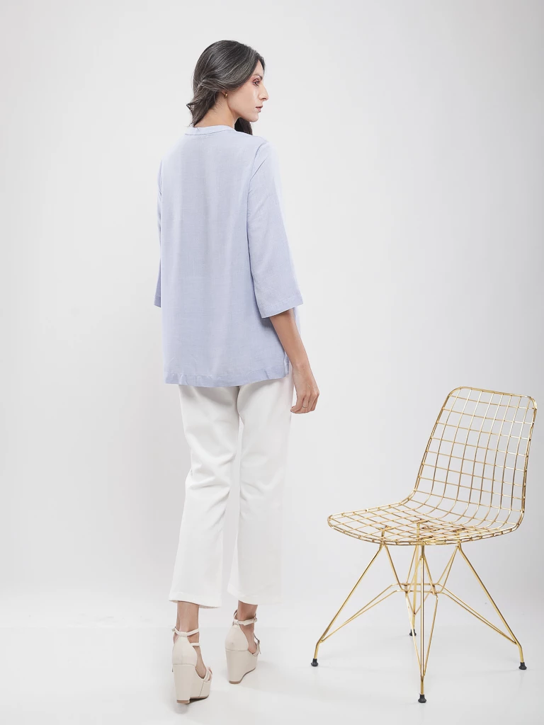 Blouse oversize manches 3/4